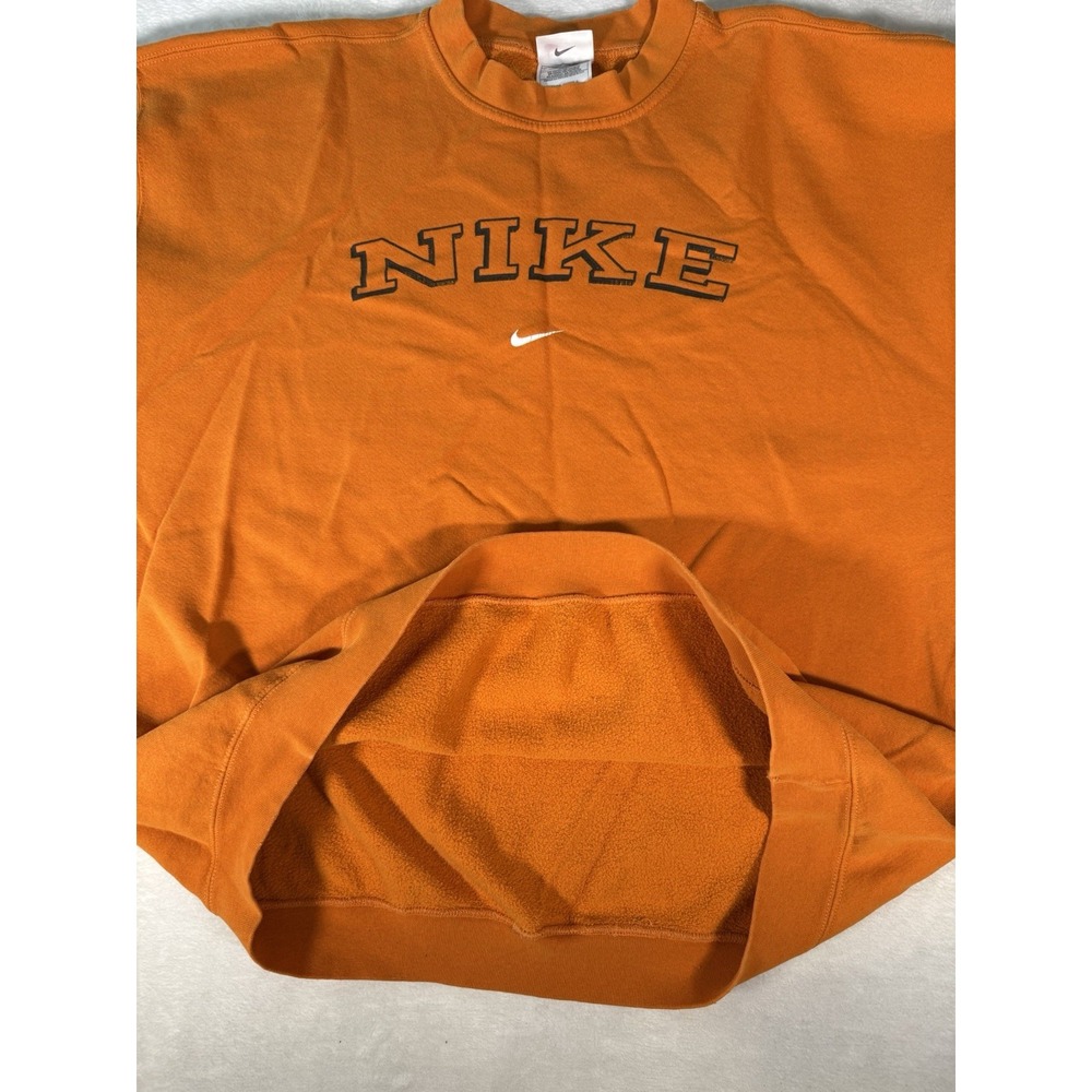 VTG 90s Nike Center Swoosh Spell Out Crewneck Sweatshirt Size XXL Made In USA - Picture 10 of 11